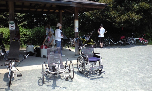 車椅子自転車at蘆花公園