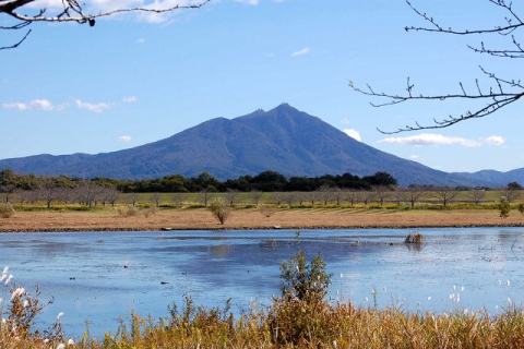 筑西市母子島から見た筑波山