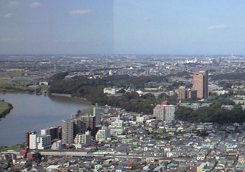 市川アイリンクタワーから国府台を望む