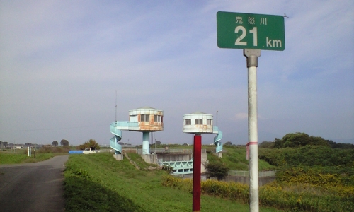 F.鬼怒川右岸21km地点(篠山水門)