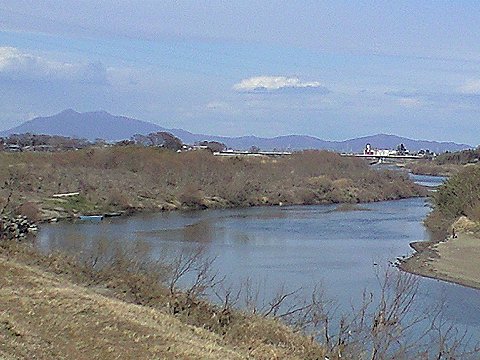 豊水橋と筑波山